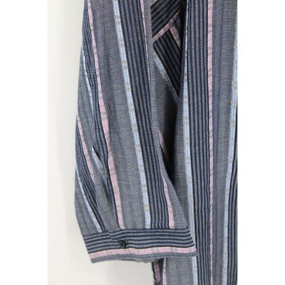 CATO WOMENS PLUS SIZE SPRINGFORWARD PITCH NAVY LONG SLEEVE SHIRT NWT - Picture 4 of 9